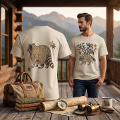 おもしろいSee Ya Soon アライグマ両面Tシャツ Tシャツ