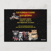 おもしろいSFねこちゃんカスタム招待状 ポストカード (裏面)