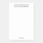 おもしろいShakespeare To Doリスト名前をカスタムする白 ポストイット (正面)