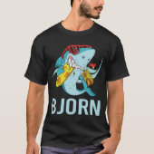 おもしろいShark - Bjornの名前 Tシャツ (正面)