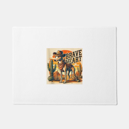 おもしろいSheriff Dog Shirt Greyhound Wippet Dog Mom ドアマット (正面)