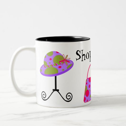 おもしろいShopaholic's Mag ツートーンマグカップ (左)