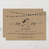 おもしろいsipホレイワインビールトーストサンキューカード サンキューカード (正面/裏面)