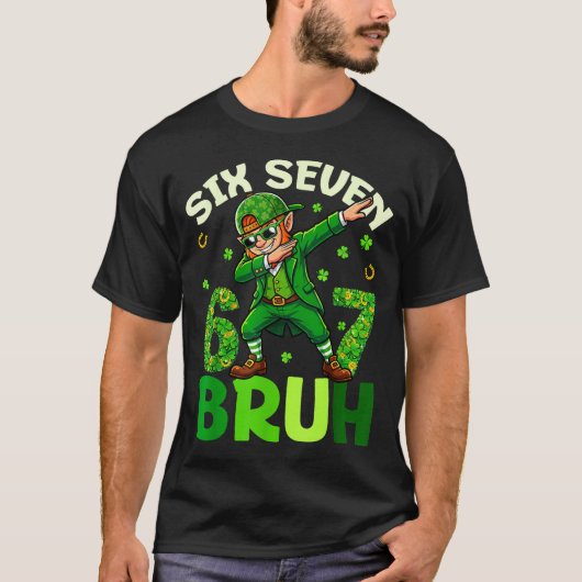 おもしろいsix seven bruh セントパトリックデーの子供服 tシャツ (正面)
