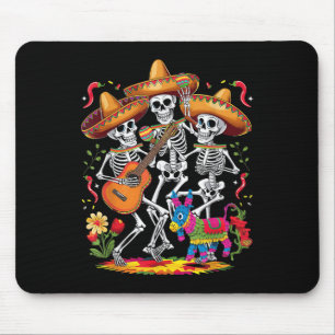 おもしろいSkeleton Cinco De Mayo Fiesta Mexican Festiva マウスパッド