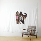 おもしろいSloth in Witch Hatドーナツを楽しむ – Cute Ha タペストリー (インサイチュ(横))