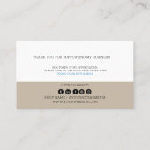 おもしろいSloth、Small Businessに感謝 名刺 (裏面)