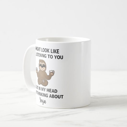 おもしろいSloth Yoga Mugギフトfor Yoga先生Mug コーヒーマグカップ (正面左)