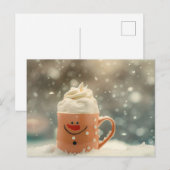 おもしろいSnowmannとしてのクリスマスマグカップ ポストカード (正面/裏面)