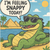 おもしろいSobek Crocodileステッカー | エジプトのユーモア シール (正面)