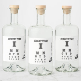 おもしろいSobrietyテスト🍻ぼやけた眼球図ヒルビリー リキュールボトルラベル