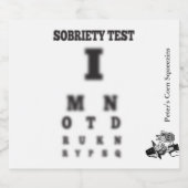 おもしろいSobrietyテスト🍻ぼやけた眼球図ヒルビリー リキュールボトルラベル (シングルラベル)