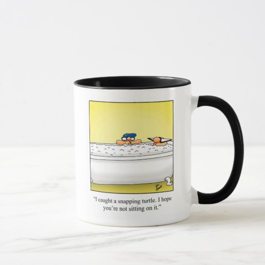 おもしろいSon & Snapping Turtle Mug "斑点 マグカップ (右)