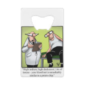 おもしろいSpectickles Medical Health漫画のユーモア クレジットカード栓抜き (裏面)