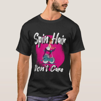 おもしろいSpin HairがSpinクラス気にサイクリングカード Tシャツ