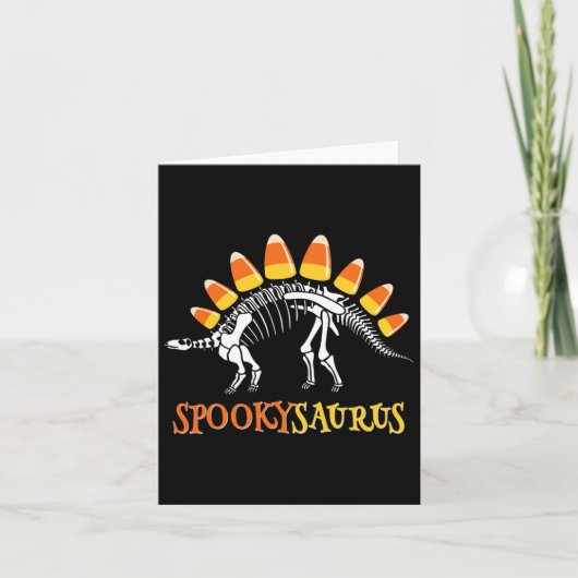 おもしろいSpookysaurusキャンディコーン恐竜ハロウィーントッド カード (正面)
