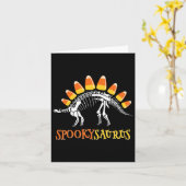 おもしろいSpookysaurusキャンディコーン恐竜ハロウィーントッド カード (黄色い花)