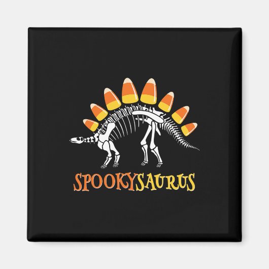 おもしろいSpookysaurusキャンディコーン恐竜ハロウィーントッド マグネット (正面)