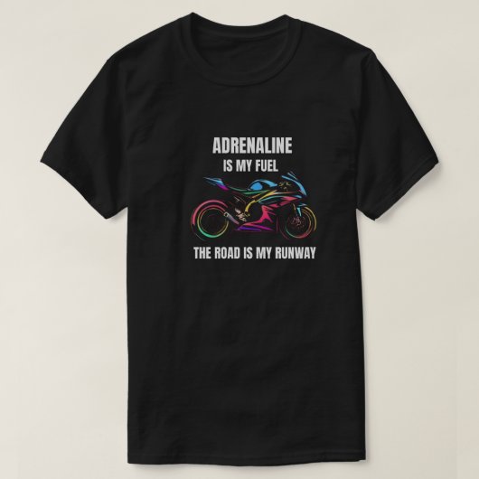 おもしろいSportbikeやる気を起こさせる引用文 – バイクGif Tシャツ (デザイン正面)