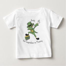 おもしろいSt. Patrick Dabbing Leprechaunキッズ名 ベビーTシャツ