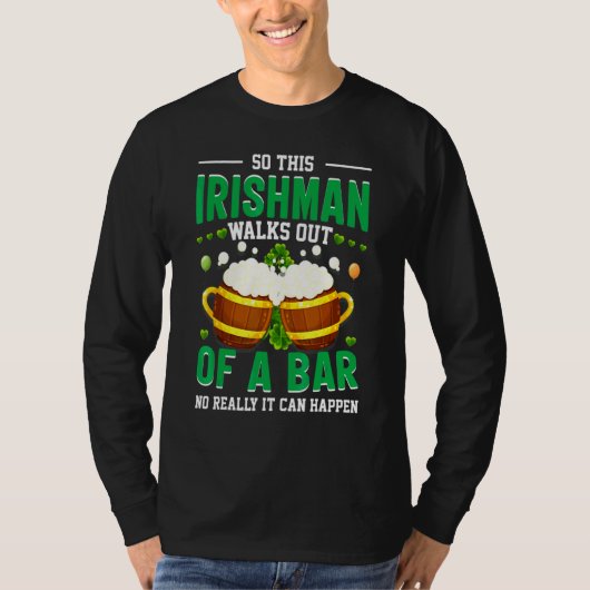 おもしろいSt patricks・アイリッシュ・ジョーク Tシャツ (正面)