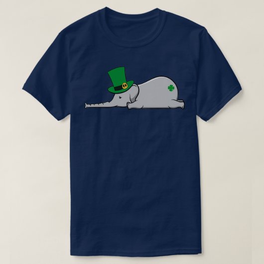 おもしろいSt patricks dayアイリッシュ飲ゾウの贈り物 Tシャツ (デザイン正面)