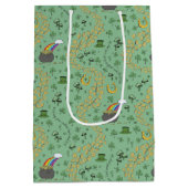 おもしろいSt patricks dayグリーンシャムロックレプレシャンラック ミディアムペーパーバッグ (裏面)