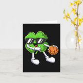 おもしろいSt patricks dayシャムロ遊ックのバスケットボールBo カード (黄色い花)