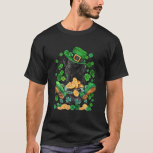 おもしろいSt patricks day{A]ドッグ・シャムロック・レプレシャン Tシャツ
