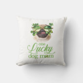 おもしろいSt Patrick's Day Dog Momの写真カスタム写真 クッション (正面)