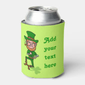 おもしろいSt Patrick's Day Leprechaunテキストの追加 缶クーラー (缶正面)