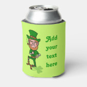 おもしろいSt Patrick's Day Leprechaunテキストの追加 缶クーラー (缶裏面)