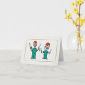 おもしろいSurgeons Christmas Card カード (黄色い花)
