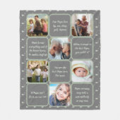 おもしろいSweet Grandpa/Papa Golf Clubファミリーフォト フリースブランケット (正面)