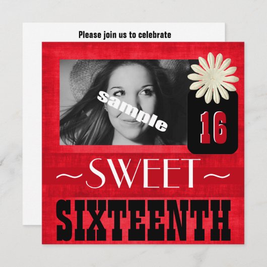 おもしろいSweet Sifthence The Country Garlsのパーティー 招待状 (正面/裏面)