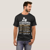おもしろいSyadmin時給ことわざ技術サポート Tシャツ (正面フル)