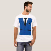 おもしろいTシャツフェイクブルースーツカスタム文字名 Tシャツ (正面フル)