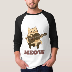 おもしろいTシャツ用ミュージカル子猫デザイン Tシャツ