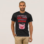 おもしろいtシャツ「OINK PIGGIE」 Tシャツ (正面フル)