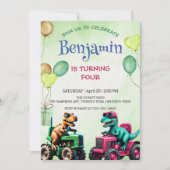 おもしろいtレックストラクタートラックバルーン誕生日 (正面)