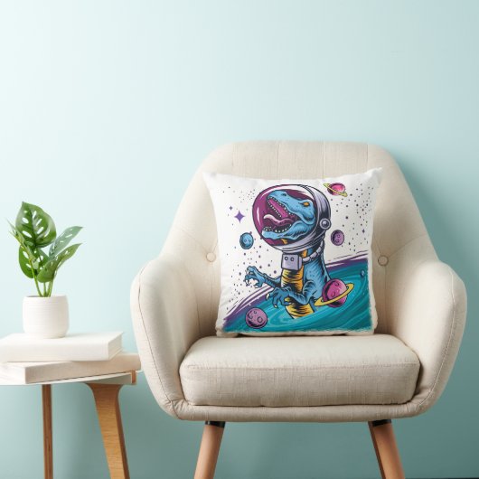 おもしろいTレックス宇宙 クッション (椅子)