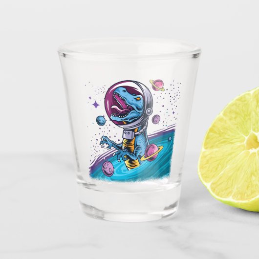 おもしろいTレックス宇宙 ショットグラス (正面)