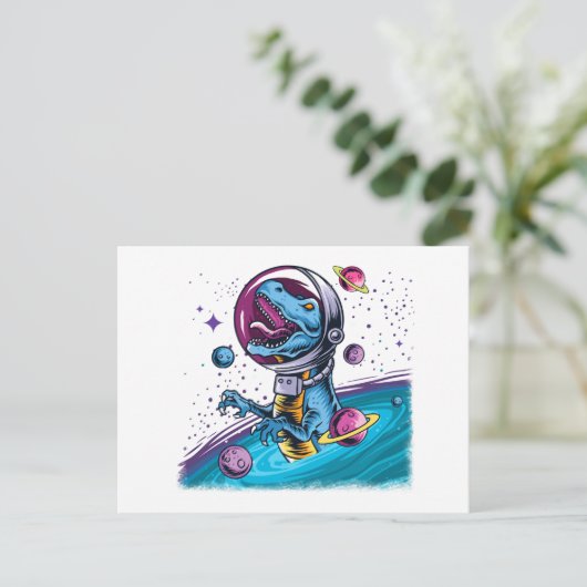 おもしろいTレックス宇宙 ポストカード (スタンド正面)