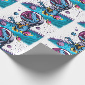 おもしろいTレックス宇宙 ラッピングペーパー (角)