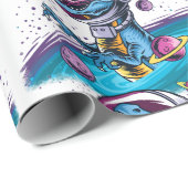 おもしろいTレックス宇宙 ラッピングペーパー (ロールコーナー)