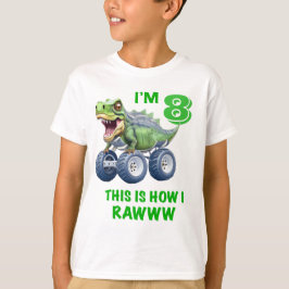 おもしろいTレックス恐竜のモンスタートラック Tシャツ