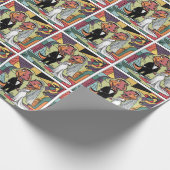 おもしろいTレックス新郎新婦の結婚芸術 ラッピングペーパー (角)