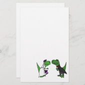 おもしろいTレックス新郎新婦の結婚芸術 便箋 (正面/裏面)