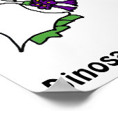 おもしろいTレックス新郎新婦 ポスター (角)