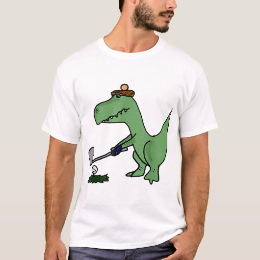 おもしろいTレックス遊ズゴルフ Tシャツ (正面)